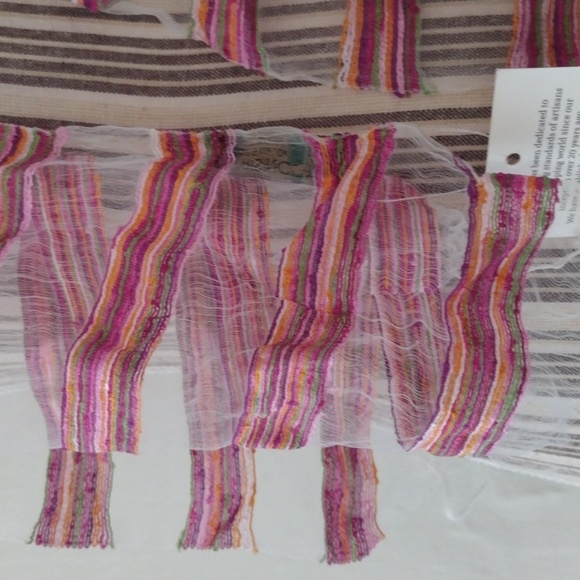 Rising Tide 100% Silk Pink Contemporary Summer Scarf NWT - Picture 5 of 11